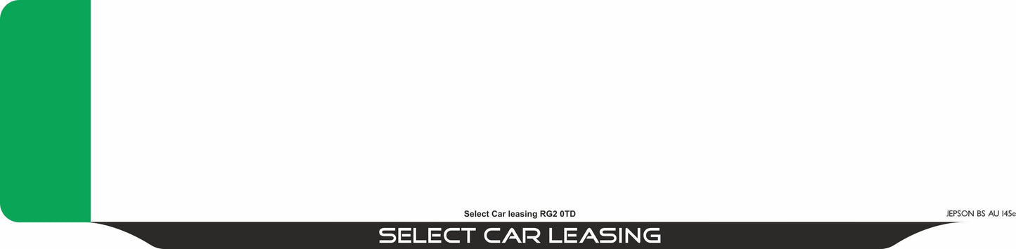 Car acrylic lipped oblong: 520 x 125mm with dry lip and green flash (pre-printed)
