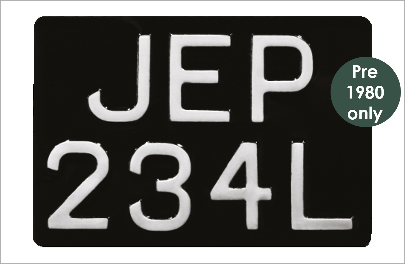 Embossed 7-digit standard square - 9 1/2 x 6 1/2" with 2 1/2" digits