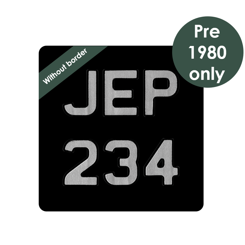 Embossed morotcycle 6 1/2 x 6 1/2 with 7 x 1 3/4" Digits