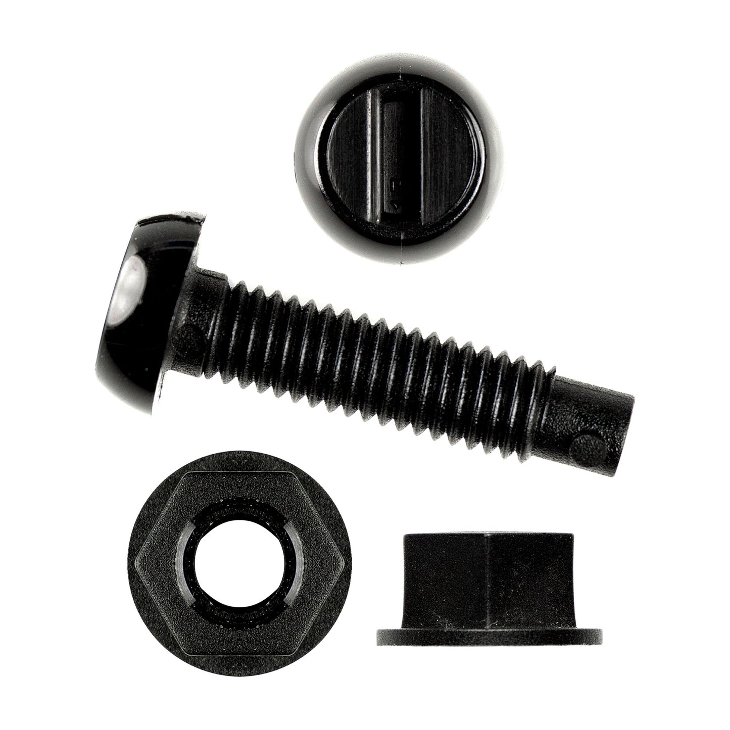 Long 1" nuts and bolts (pack of 100) - Black