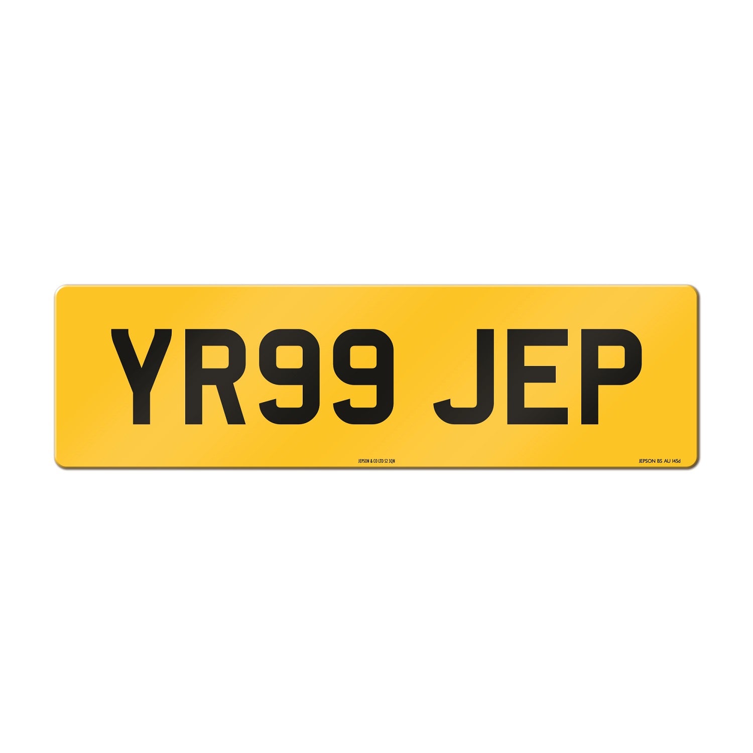 Made-up oversize car rear plate: 520 x 152mm – Jepson Trade Portal