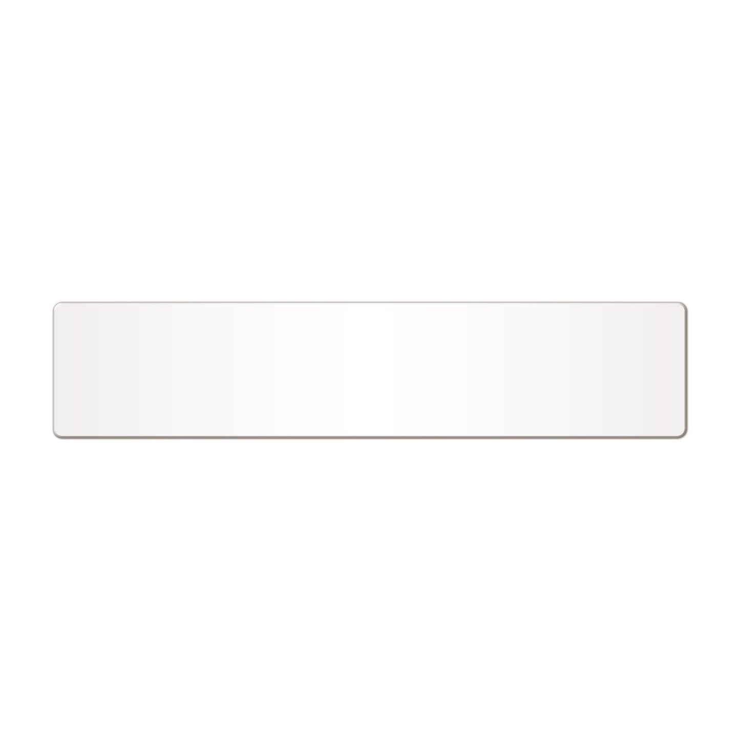 Car acrylic standard oblong: 520 x 111mm (No British Standard mark)