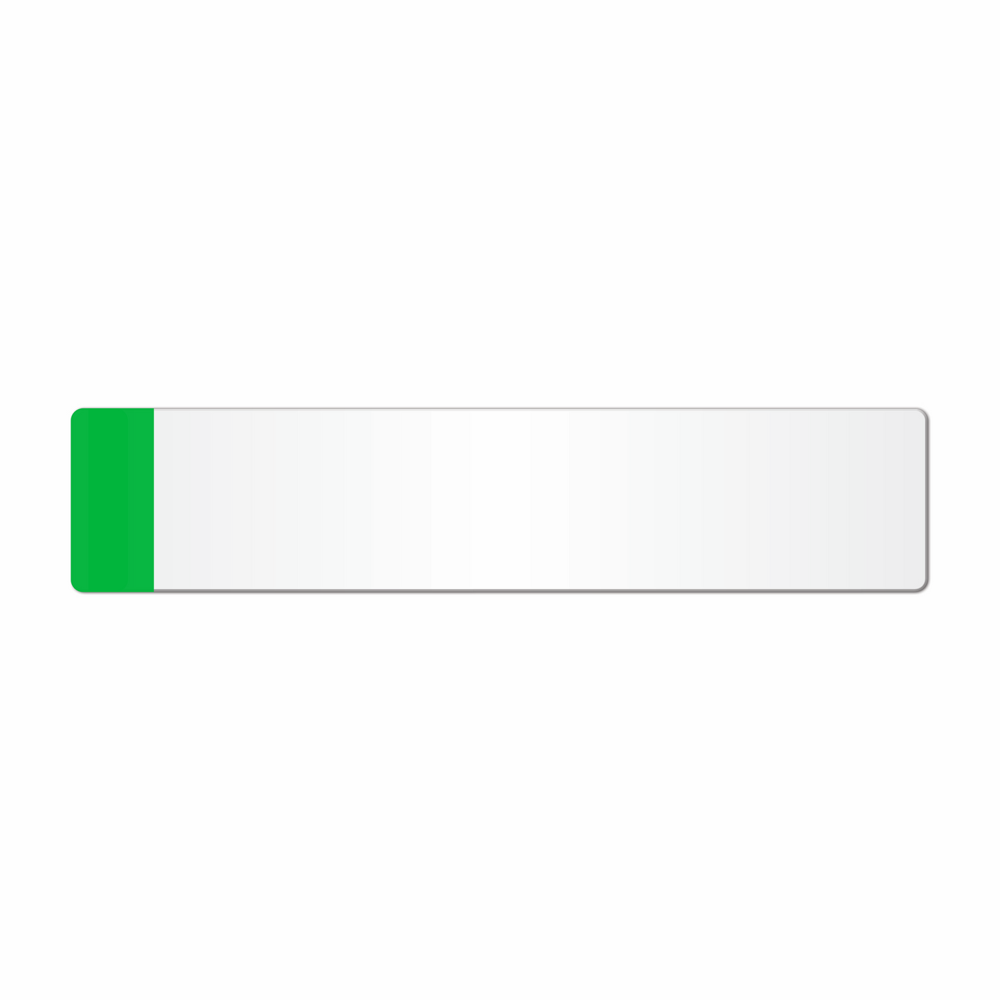 Car acrylic standard oblong: 520 x 111mm with Green Flash