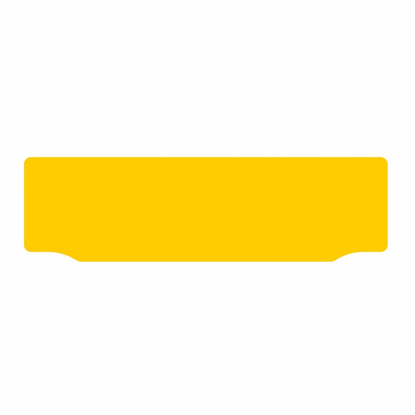 Car lipped oversize yellow KiwaLite™ reflective: 533 x 144mm