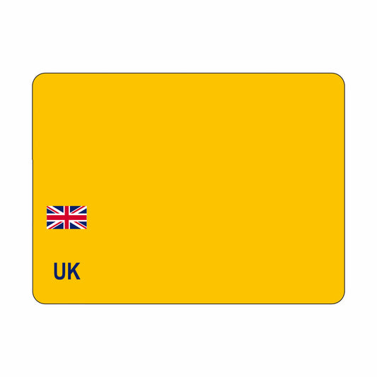 4x4 (Square) Nikkalite™ Yellow Reflective: 284 x 210mm with UK Identifier