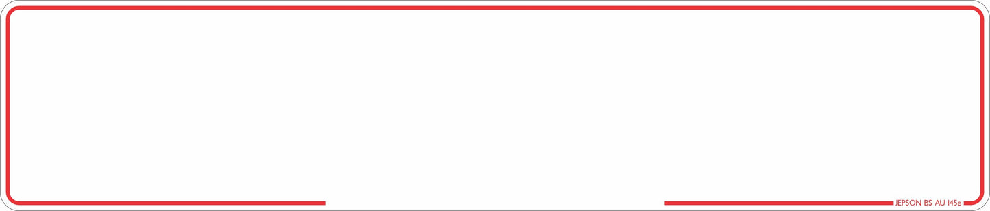 Car acrylic standard oblong: 520 x 111mm (pre-printed)