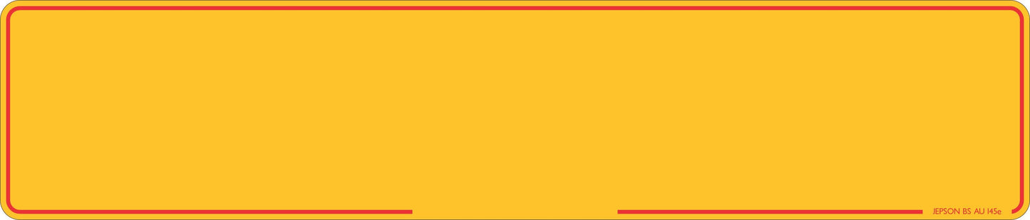 Car acrylic standard oblong: 520 x 111mm (pre-printed)