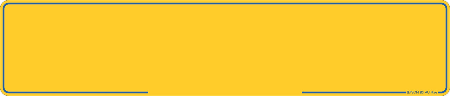 Car acrylic standard oblong: 520 x 111mm (pre-printed)