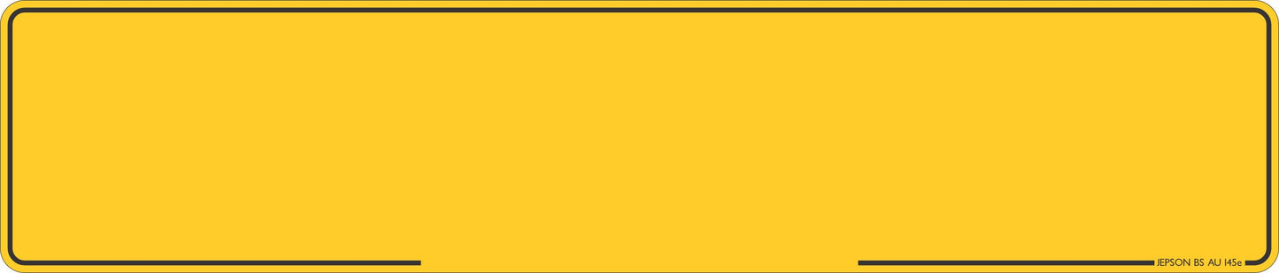 Car acrylic standard oblong: 520 x 111mm (pre-printed)