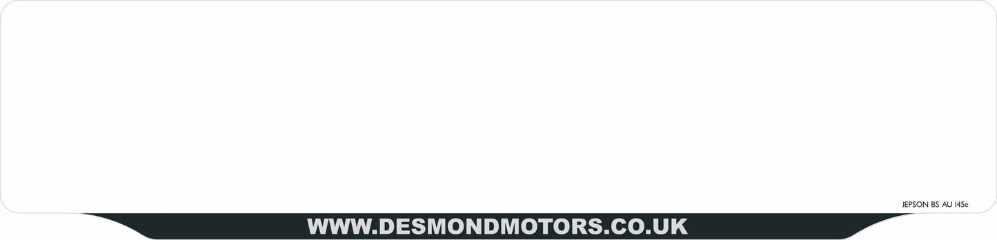 Made-up car lipped oblong rear plate: 533 x 144mm