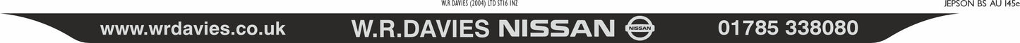 Car acrylic full wet lipped oblong: 520 x 125mm with UK Identifier (pre-printed)