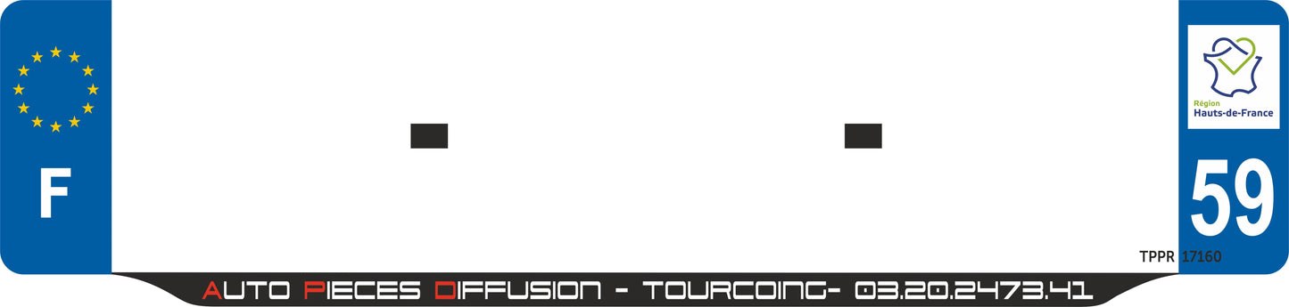 Car acrylic lipped oblong: 520 x 125mm with dry lip (pre-printed)