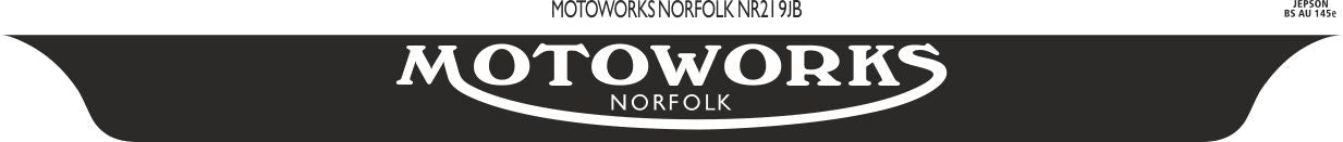 Motorcycle Lipped Acrylic to BS AU 145e: 237 x 189mm (pre-printed)