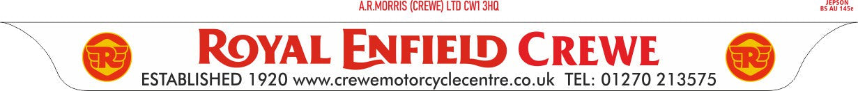 Motorcycle Lipped Acrylic to BS AU 145e: 237 x 189mm (pre-printed)