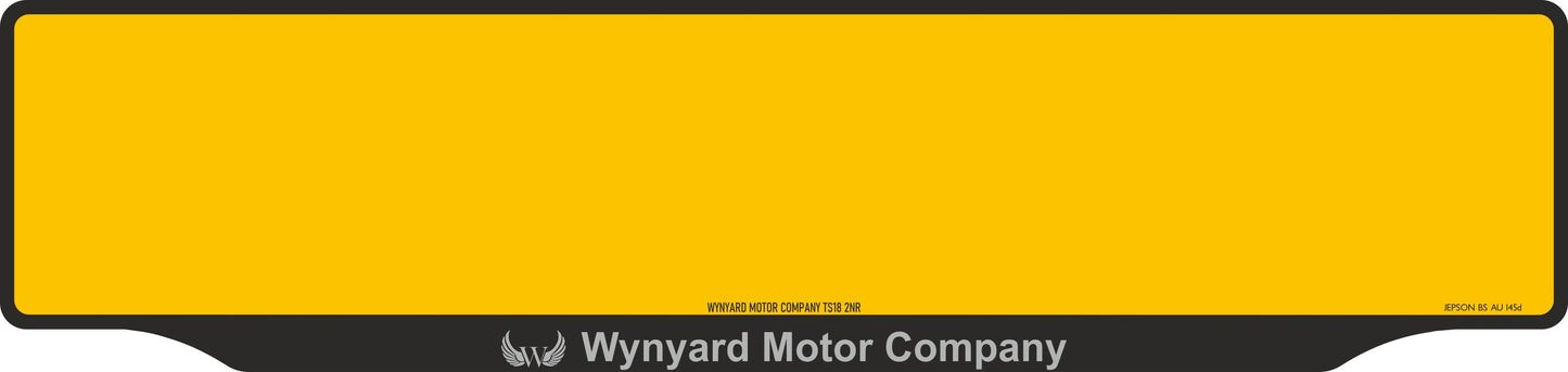 Made-up car lipped oblong rear plate: 533 x 144mm