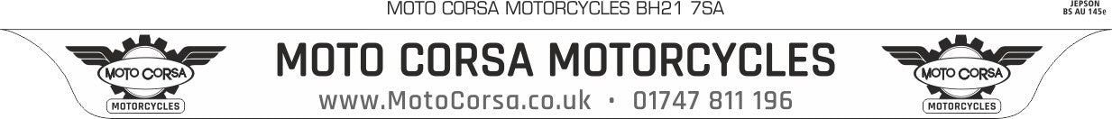 Motorcycle Lipped Acrylic to BS AU 145e: 237 x 189mm (pre-printed)