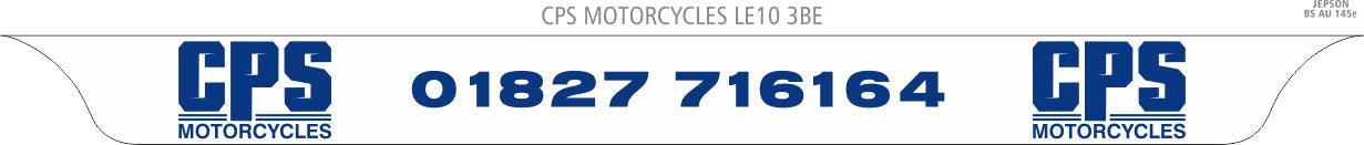 Motorcycle Lipped Acrylic to BS AU 145e: 237 x 189mm (pre-printed)