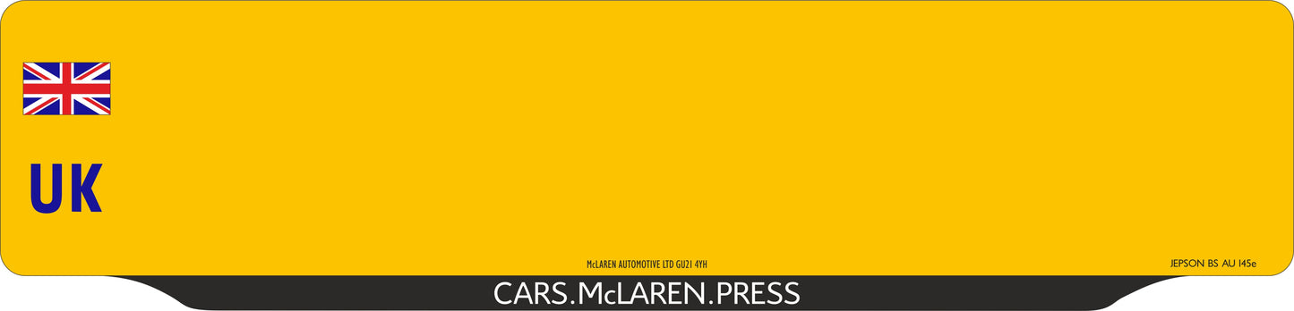 Car acrylic lipped oblong: 520 x 125mm with dry lip (pre-printed)