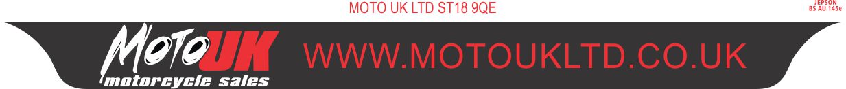 Motorcycle Lipped Acrylic to BS AU 145e: 237 x 189mm (pre-printed)