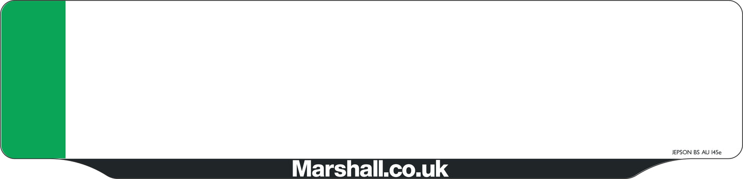 Oversize Car Lipped Acrylic: 533 x 144mm with Green Flash (pre-printed)