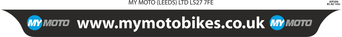 Motorcycle Lipped Acrylic to BS AU 145e: 237 x 189mm (pre-printed)