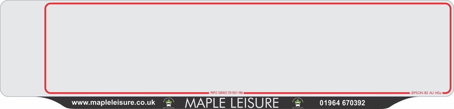 Acrylic  520 x 125 **FULL** LIPPED PRINTED