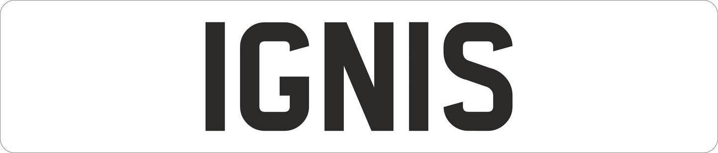 Made-up car standard oblong front plate: 520 x 111mm