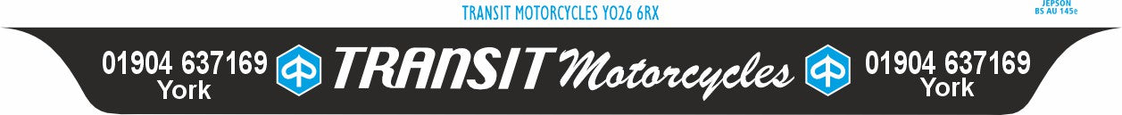 Motorcycle Lipped Acrylic to BS AU 145e: 237 x 189mm (pre-printed)