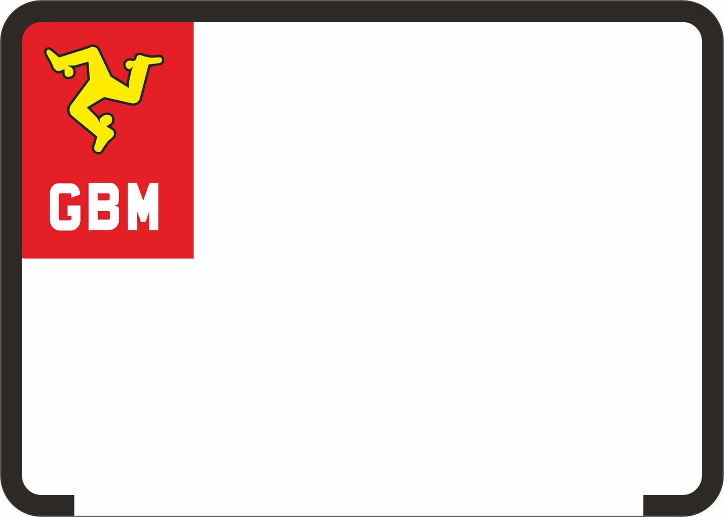 Car acrylic standard oblong: 520 x 111mm (pre-printed)