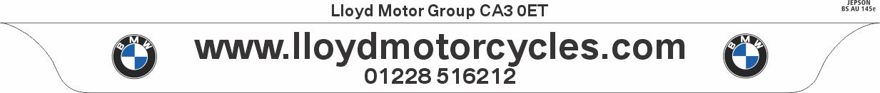 Motorcycle Lipped Acrylic to BS AU 145e: 237 x 189mm (pre-printed)