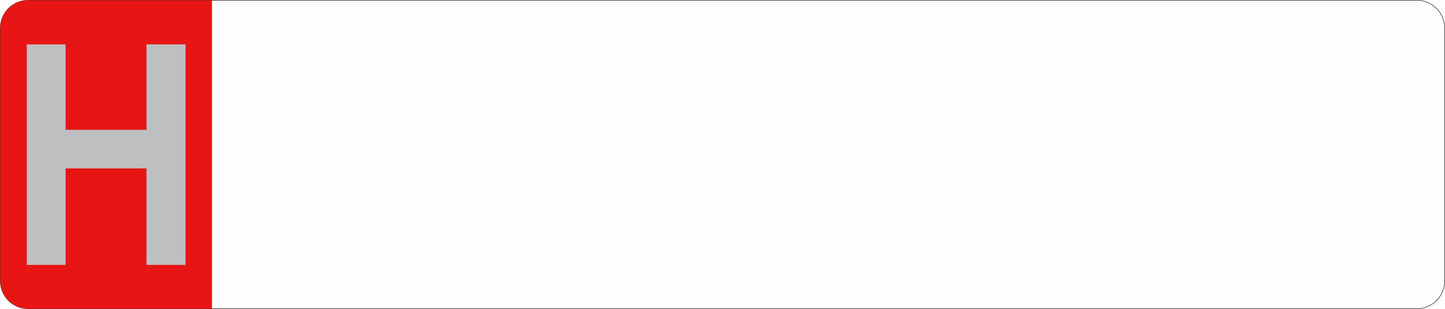 Car acrylic standard oblong: 520 x 111mm (pre-printed)