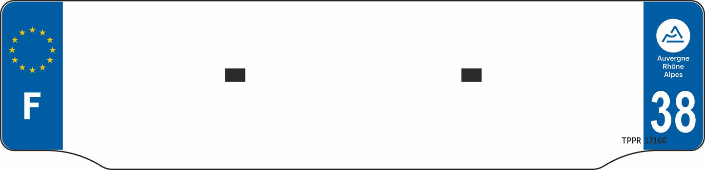 Car acrylic lipped oblong: 520 x 125mm with dry lip (pre-printed)