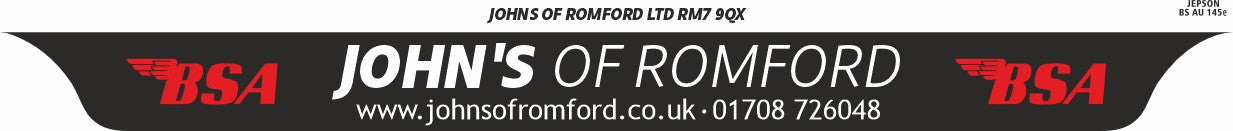 Motorcycle Lipped Acrylic to BS AU 145e: 237 x 189mm (pre-printed)