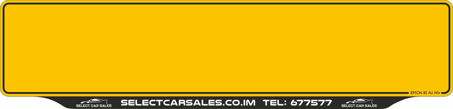 Car acrylic standard oblong: 520 x 111mm (pre-printed)