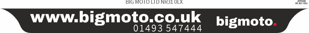 Motorcycle Lipped Acrylic to BS AU 145e: 237 x 189mm (pre-printed)