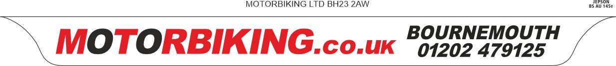 Motorcycle Lipped Acrylic to BS AU 145e: 237 x 189mm (pre-printed)