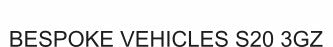 Made-up car 'short' 5 digit oblong front plate: 340 x 111mm