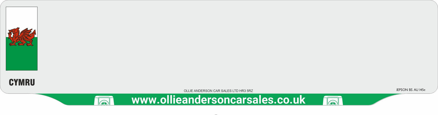 4x4 Car Lipped Acrylic: 284 x 222mm (pre-printed)