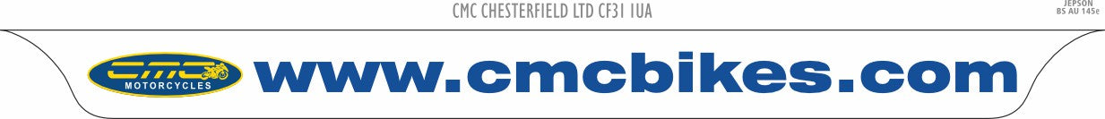 Motorcycle Lipped Acrylic to BS AU 145e: 237 x 189mm (pre-printed)