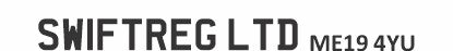 Made-up oversize car rear plate: 533 x 152mm with ENG flag