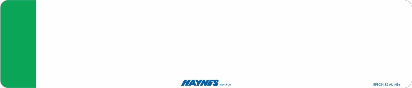 Car acrylic standard oblong: 520 x 111mm with Green Flash (pre-printed)