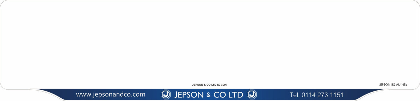 Made-up car lipped oblong front plate: 520 x 125mm