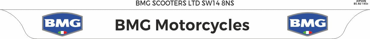 Motorcycle Lipped Acrylic to BS AU 145e: 237 x 189mm (pre-printed)