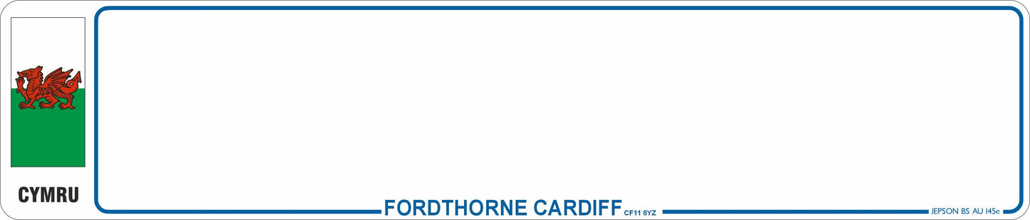 Acrylic  520 x 111 *Wales Flag* PRINTED