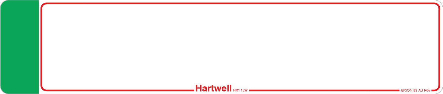 Car acrylic standard oblong: 520 x 111mm with Green Flash (pre-printed)