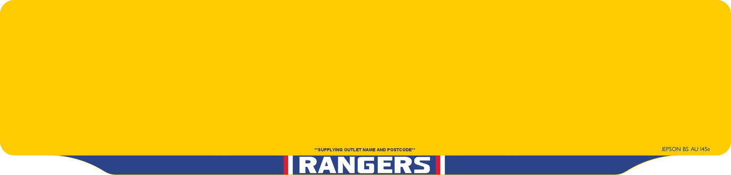 Made-up car lipped oblong rear plate: 520 x 125mm