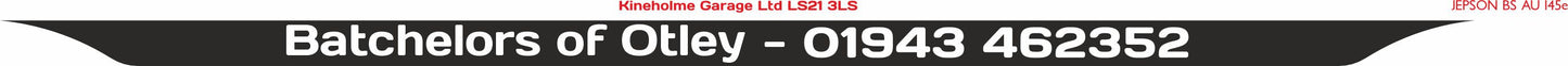 Car acrylic full wet lipped oblong: 520 x 125mm with green flash (pre-printed)