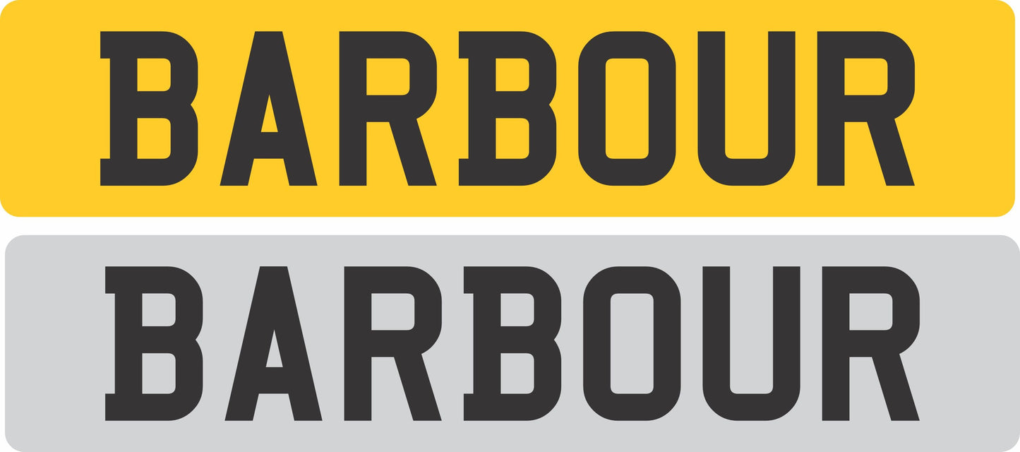 Made-up car standard oblong front plate: 520 x 111mm