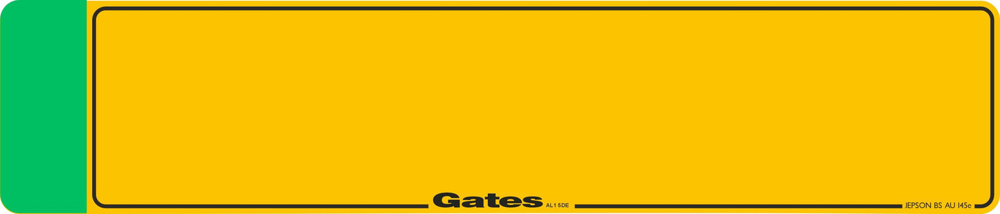 Car acrylic standard oblong: 520 x 111mm with Green Flash (pre-printed)