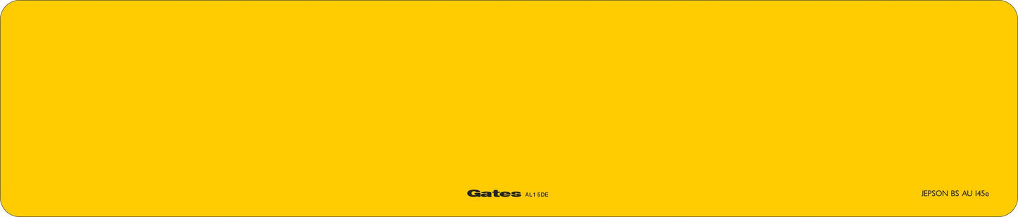 Car acrylic standard oblong: 520 x 111mm (pre-printed)